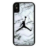 Funda Uso Rudo Tpu Para iPhone Michael Jordan Negro Marmol