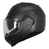 Casco Rebatible Hjc I100 Solido Semi F Black Negro Mate