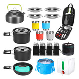 Gejoy Kit De 42 Utensilios De Cocina Para Camping, Ollas Lig