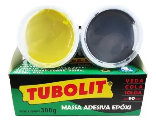 Tubolit Cola Epoxi Cola Parte A+b  Naval Gás Ferro Pvc 300g