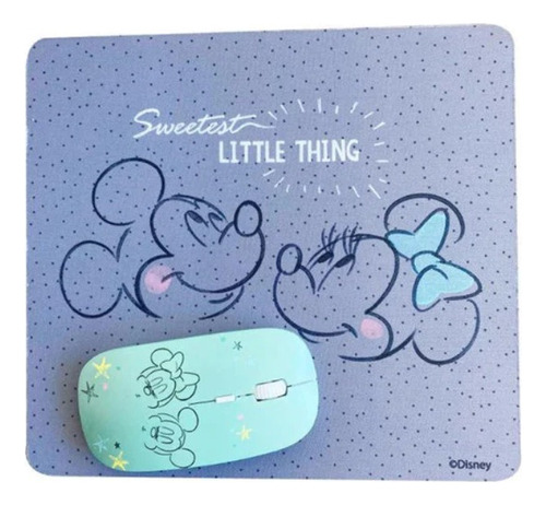 Kit Mouse Inalambrico Y Mouse Pad Mickey 2