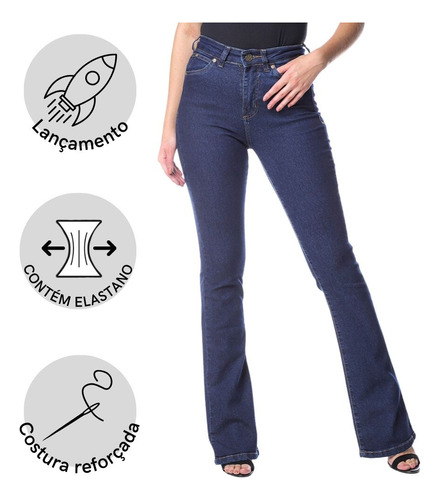 Calça Wrangler Feminina Jeans Para Usar Com Bota Texana 