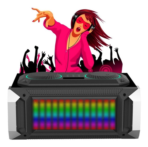 Reproductor Sonido Con Mix Tipo Dj Luz Led Exc-302 Excess