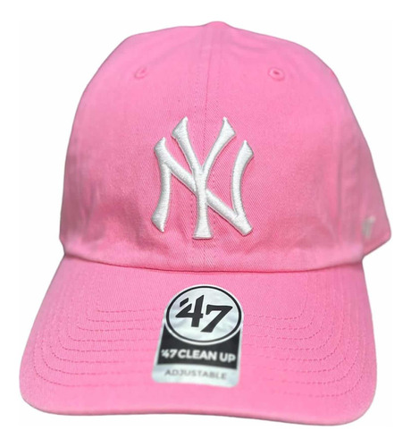 Gorra `47 Brand New York Yankees Original Rosa Ajustable