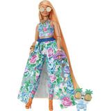 Barbie Extra Fancy Doll, Muñeca Curvilinea En Vestido Flora