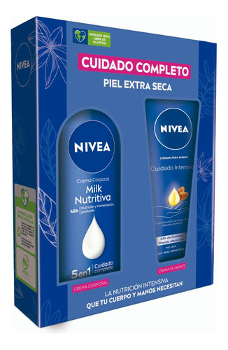 Pack Nivea Milk Nutritiva 250 Ml + Hand Intensiva 100 Ml