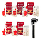 Kit 5 Henna Sobrancelha Makiaj Rena Profissional  + Mixer 