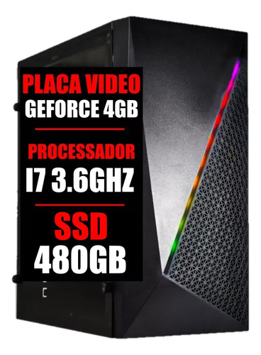 Computador Pc Gamer Intel I7 / Placa Geforce 4gb / Ssd 480gb