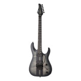 Guitarra Eléctrica Schecter Banshee Gt Fr De Caoba Satin Charcoal Burst Con Diapasón De Ébano