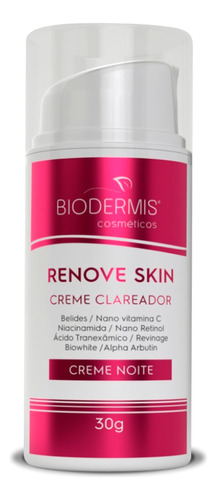 Clareador Facial Biodermis Trata Melasma 30g - Renove Skin