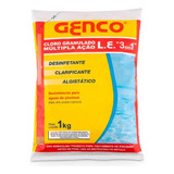 Cloro Granulado Multipla Ação 3 Em 1 Genco 1kg Clarificante