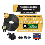 Kit Aquecimento Solar 8 Placas A1 Girassol + Bomba + Painel