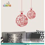 Vinilo Decorativo Calcomania Esferas De Navidad 115x86