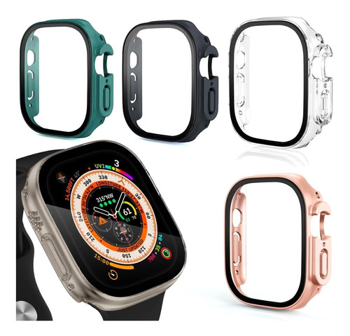 Capa Case Com Vidro Embutido Para Apple Watch Ultra 49mm