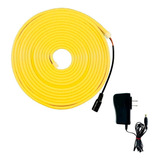 Tira Neon 5mt Seccionable Con Adaptador 110v Elige Color Mg Luz Amarillo