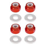 Tuercas De Bloqueo De Rueda M3 De 8 Piezas Para Wltoys Rojo