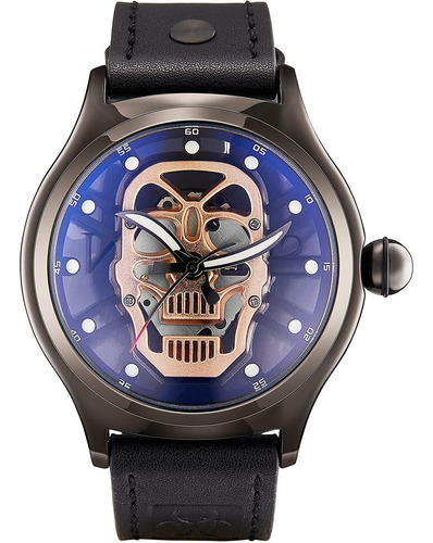 Time100 Reloj Para Hombre Calavera Luminoso 3d Esqueleto