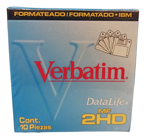 Caja Disquetes Verbatim Nueva - Diskettes - 2hd 1.44mb - 10u