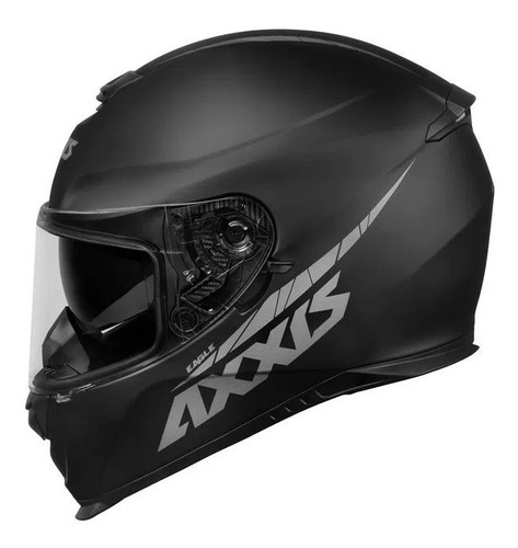 Capacete Axxis Eagle Sv Solid Preto Cinza Fosco