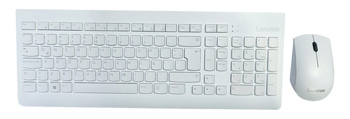 Combo Inalambrico Teclado Mouse Lenovo 510 Español Blanco