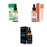 Pack 3 Serum Facial Antiedad, Á.hialurónico, Vitamina C,etc