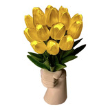15 Tulipanes Artificiales Led Lámpara Ramo,flores Decorativa