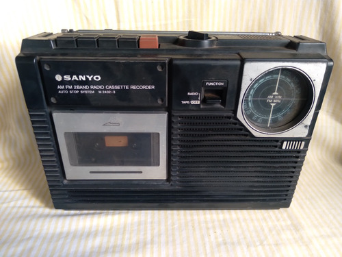 Radio Antigo Sanyo Am Fm Cassete No Estado Sem Teste
