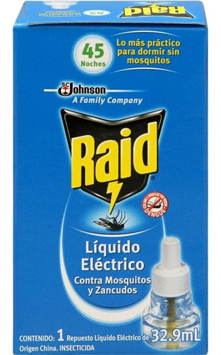 *insecticida Raid 32,9ml Electrico Repuesto