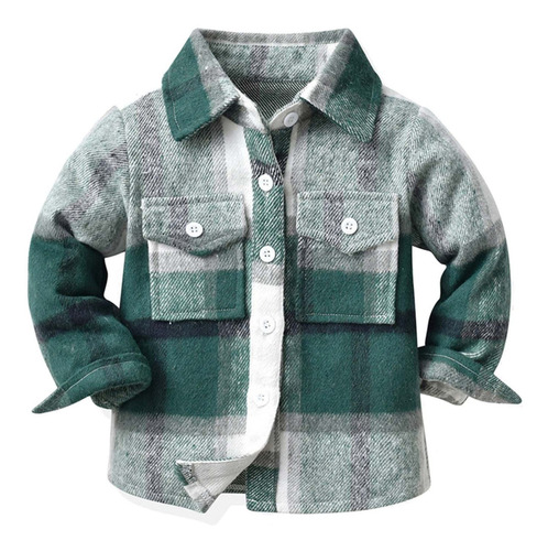 Camisa De Franela Para Niños Pequeños N Coat P77, Chamarra A