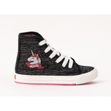 Zapatilla Minis Kids Botita Con Brillo De Unicornio