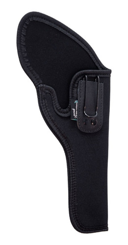 Coldre Neoprene 6 Polegadas 6 Tiros Revolver 38 Destro Preto