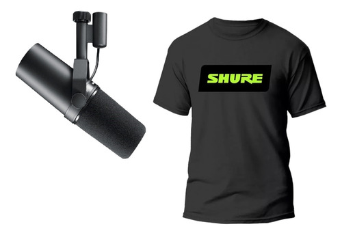 Kit Microfone Shure Sm7b + Camiseta Oficial Tshure-m