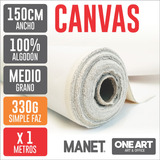 Fondo Rollo Tela Canvas Algodon Manet 330g 1,50m X 1m