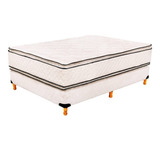 Somier Colchón 2 1/2 Plaza Multiflex Resortes 140x190 Pillow