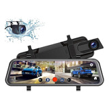 Espejo Retrovisor Doble Camara Reversa 10in Touch Hd 1080p