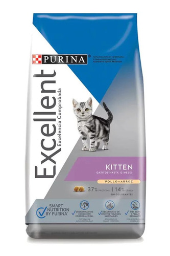 Excellent Gato Kitten Pollo Y Arroz 7.5kg