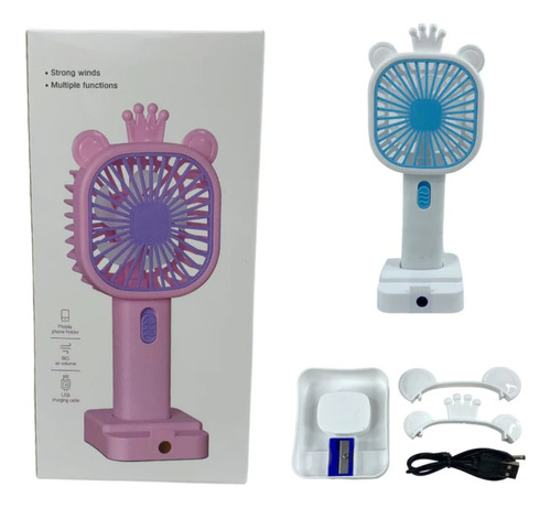 Mini Ventilador Portatil De Larga Duracion Base Y Sacapuntas