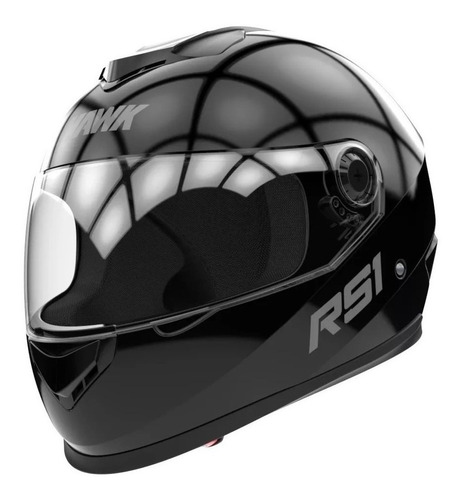 Casco Para Moto Integral Hawk Rs1 Negro Brillo Talle L 