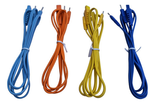Kit De 4 Cables Para Electroestimulador Globus Genesy, Elite