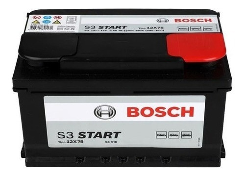 Bateria Bosch 12x75 Vw Gol Reforzada 12 Meses Garantia