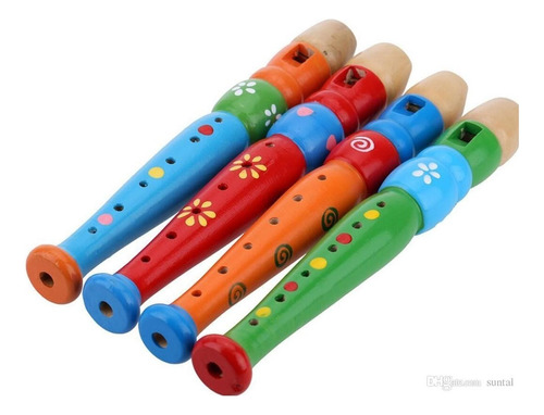 Flauta De Madera Para Niños Y Niñas Artesanal 
