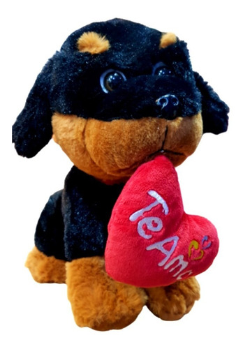 Perro Rottweiler De Peluche Con Corazón Pelucheperrito