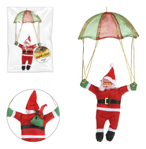 Papai Noel Paraquedista 56cm Grande Lindo Perfeito Decoração