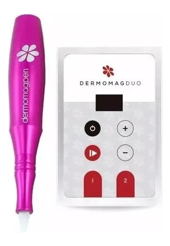 Dermografo Dermomag Pen  + Fonte Duo - Preto- Prata- Pink