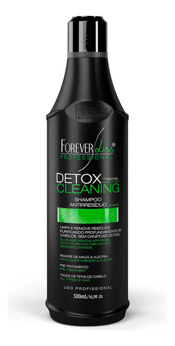 Shampoo Detox Cleaning Antirresíduo Forever Liss 500ml