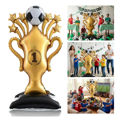 Jowryer Globos Metal Grande Trofeo Futbol 83*150cm Cumpleaños Decoracion Fiesta,para Niños Y Adultos,para Decoraciones... Estilo 1