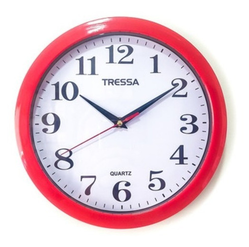 Reloj De Pared Tressa Rp100 Caja Plástica Diámetro 25 Cm