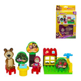 Blocos De Montar Playset Masha E Urso Picnic Na Selva