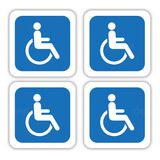 Sticker Para Discapacitado Señalamiento Para Auto 4 Piezas 
