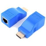 Extensor Hdmi 4k 30 Metros Via 1 Cabo De Rede Rj45 Cat5e/6